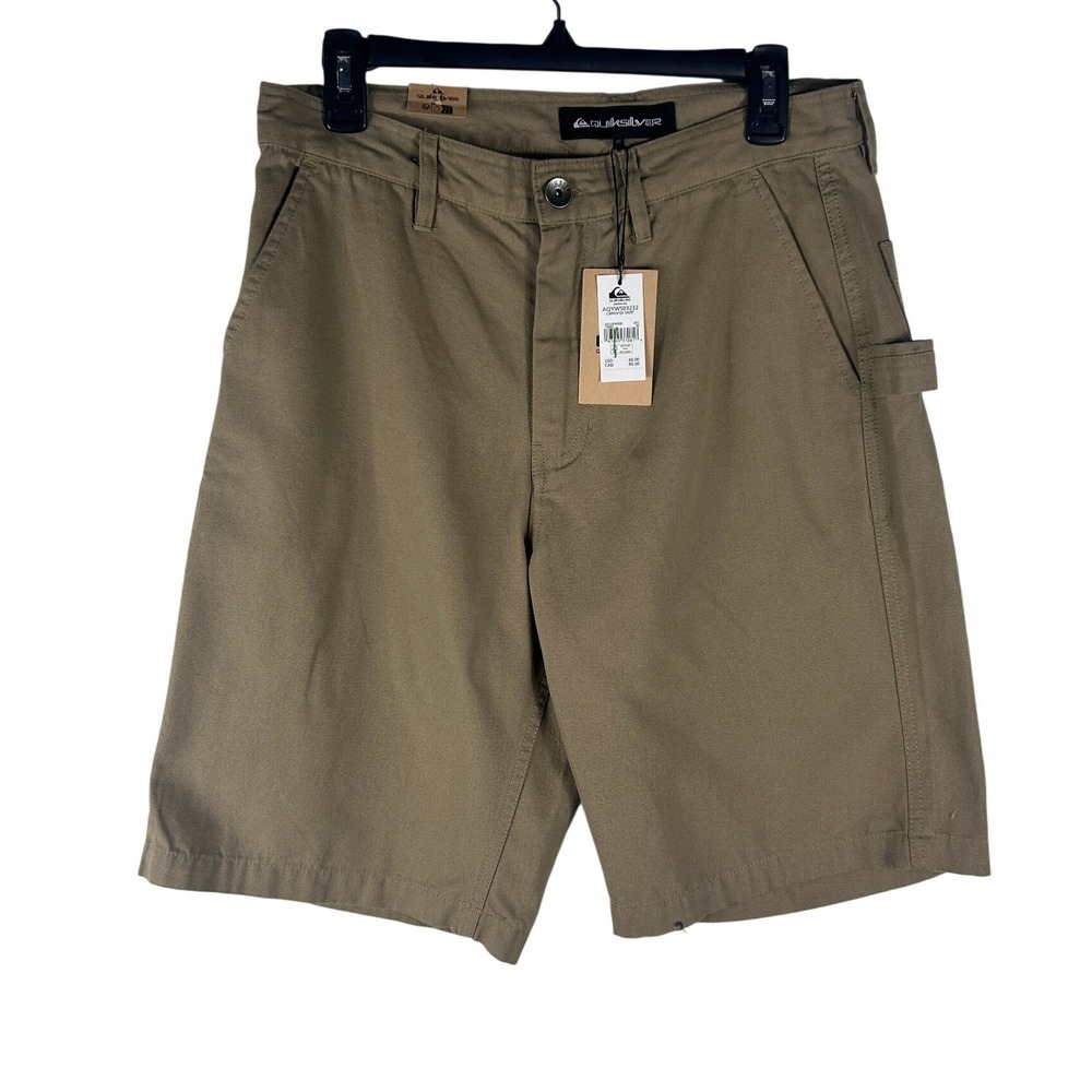 Quiksilver Mens Carpenter Shorts Baggy‎ Fit Khaki Tan AQYWS03232 Size 30 NWT